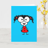Petite carte de voeux Midge (Fleur jaune)