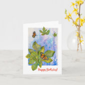 Petite carte de voeux personnalisée avec des (Fleur jaune)