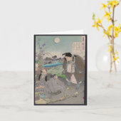 Petite carte de vœux pliée 4" x 5,6" (Fleur jaune)