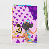 Petite carte de vœux vierge pour fille de la Petit (Dos)