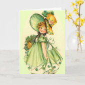 Petite carte irlandaise de fille (Fleur jaune)