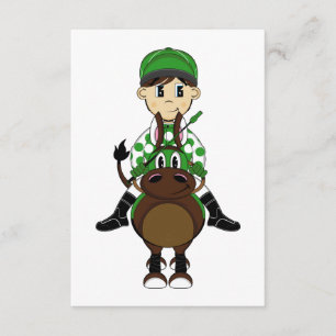 Petite carte mignonne du jockey RSVP