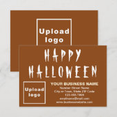 Petite carte plat Brown Halloween d'affaires (Devant / Derrière)