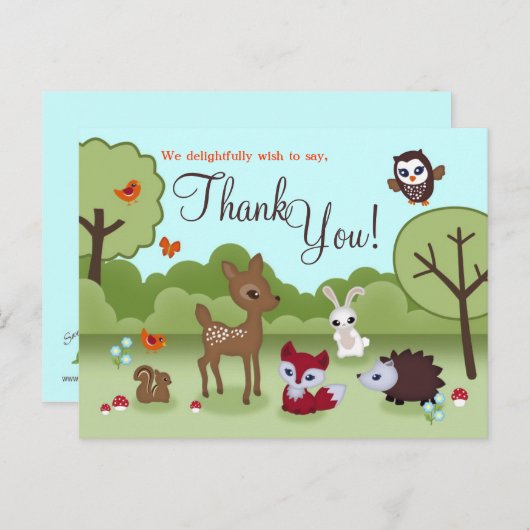 Petite carte postale de Merci de créatures (Devant / Derrière)