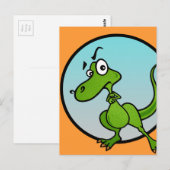 PETITE CARTE POSTALE DINOSAUR AMUSANTE (Devant / Derrière)