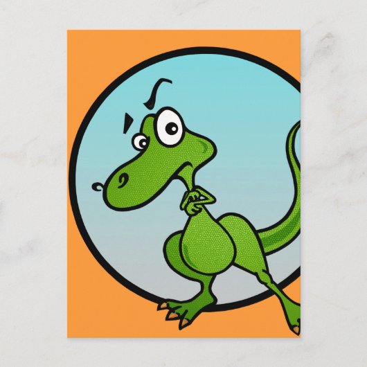 PETITE CARTE POSTALE DINOSAUR AMUSANTE (Devant)