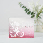 Petite carte postale florale de fée (Debout devant)