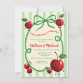 Petite cerise douce Baby shower Invitation (Devant)
