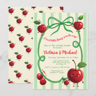Petite cerise douce Baby shower Invitation