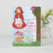 Petite chaperon rouge Invitations de fête d'annive (Debout devant)