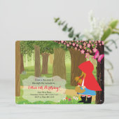 Petite chaperon rouge Invitations de fête d'annive (Debout devant)
