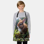 Petite Charm: het bruine en witte dwergkonijn Schort (Gedragen)