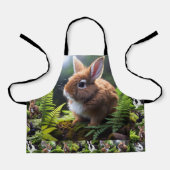 Petite Charm: het bruine en witte dwergkonijn Schort (Voorkant)