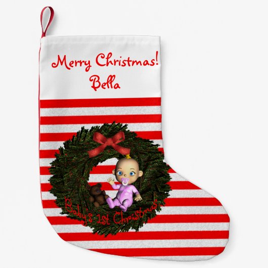 Petite Chaussette De Noël 1er Noël de la petite fille (Devant)