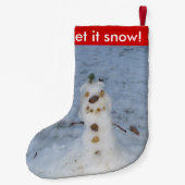 Petite Chaussette De Noël 1er Noël Snowman Nom de l'enfant (Dos)