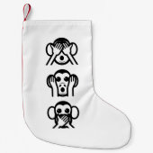 Petite Chaussette De Noël 3 Singes Sages Emoji (Devant)