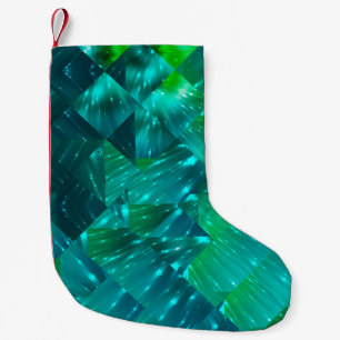 Petite Chaussette De Noël abstract background. blue and green mosaicbackgrou
