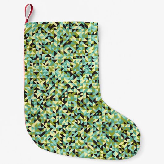 Petite Chaussette De Noël Abstract Geometric Pattern generative computationa (Devant)