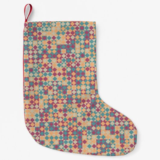 Petite Chaussette De Noël Abstract Geometric Pattern generative computationa (Devant)