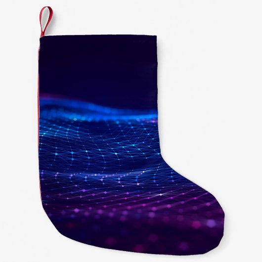 Petite Chaussette De Noël Abstract polygonal space low poly dark background  (Devant)