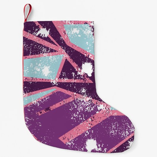 Petite Chaussette De Noël Abstract seamless geometric pattern. grunge urban (Devant)