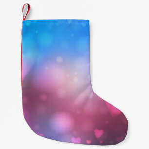 Petite Chaussette De Noël Abstrait bleu clair et rose arrière - plan avec