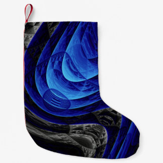 Petite Chaussette De Noël Abstrait bleu ondulé, arrière - plan art numérique