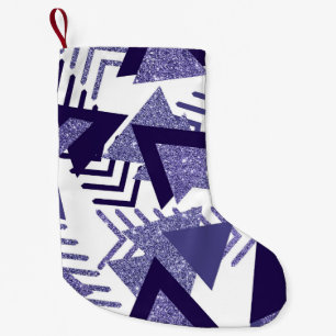 Petite Chaussette De Noël abstrait Cool des années 80 Motif de formes de p