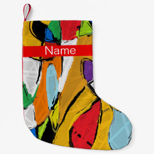 Petite Chaussette De Noël Abstrait jaune