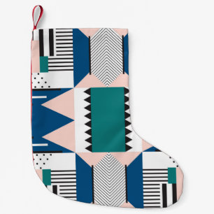 Petite Chaussette De Noël Abstrait moderne : Style géométrique sans couture