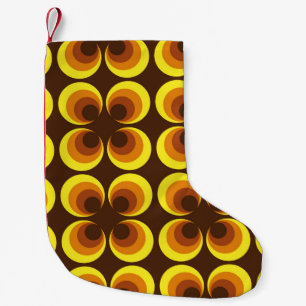 Petite Chaussette De Noël Abstrait. motif sans couture colorée des années 60
