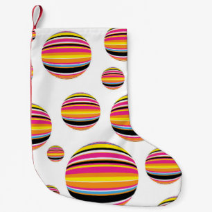 Petite Chaussette De Noël abstrait rayé gouttes à gouttes motif multique san