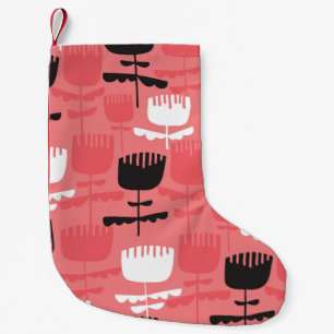Petite Chaussette De Noël Abstrait tulipe fleurs silhouette sans couture mot