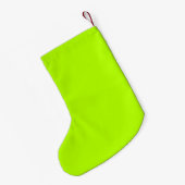 Petite Chaussette De Noël Accent vert à chaux électrique prêt à Customiser (Dos (Accrochage))
