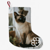 Petite Chaussette De Noël Add Your Own Photo Cat Pets Monogram (Devant)