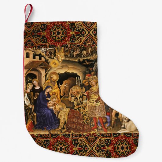 Petite Chaussette De Noël ADORATION DE MAGI Gentile Da Fabriano, Noël (Devant)