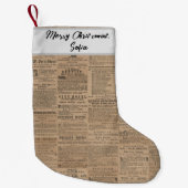 Petite Chaussette De Noël Ads of the Past, NY 1856 (Devant)