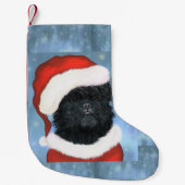 Petite Chaussette De Noël Affenpinscher Père Noël (Devant)