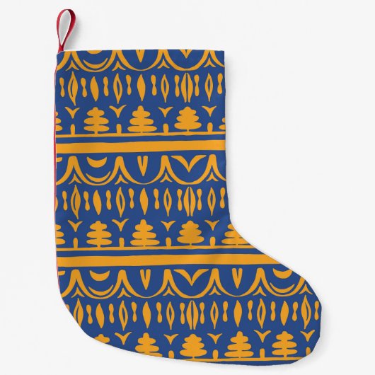 Petite Chaussette De Noël African Chevrons: Ethnic Tribal Pattern (Devant)