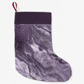 Petite Chaussette De Noël Agate violette cristallisée | Moody Marbled Stone (Devant)