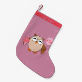 Petite Chaussette De Noël Âge Personnalisé Anniversaire Chouette Stocker (Devant (Accrochage))