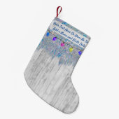 Petite Chaussette De Noël Agritourisme rustique Iridescente Rainbow Tinsel (Devant (Accrochage))