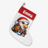 Petite Chaussette De Noël Aigle Joyeux Noël Animaux d'hiver Aigles mignons (Devant (Accrochage))