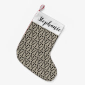 Petite Chaussette De Noël Aiguilles de tricot + Nom Artisanat (Devant (Accrochage))