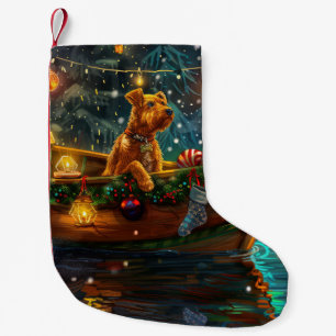 Petite Chaussette De Noël Airedale Noël Festival Voyage