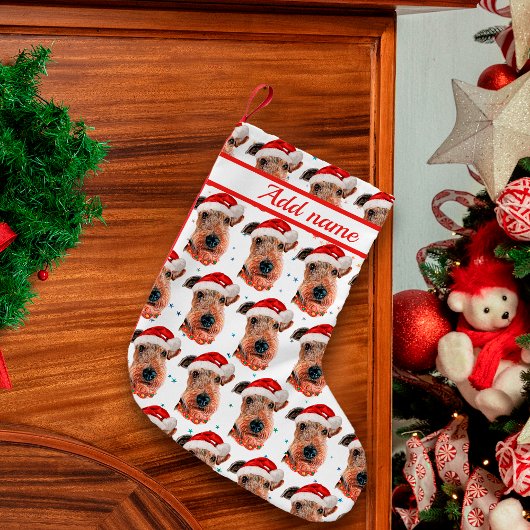 Petite Chaussette De Noël Airedale Terrier Chien race Noël
