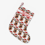 Petite Chaussette De Noël Airedale Terrier Chien race Noël (Devant (Accrochage))