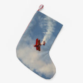 Petite Chaussette De Noël Airshow Stunt Biplane (Devant (Accrochage))