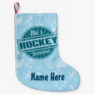 Petite Chaussette De Noël Ajouter Un Nom Grand Hockey Sur Glace