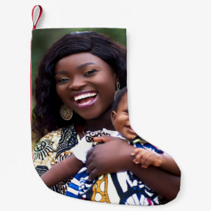 Petite Chaussette De Noël Ajouter une photo de bébé Personnaliser